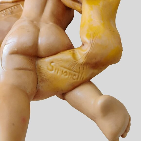 Vintage Depose Italy Angel Cherub Wall Art, Italian Simonetti Figurine 1984 Banj - Picture 5 of 7